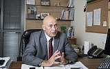 Joint (Arab) List MK Basel Ghattas in his office at the Knesset in Jerusalem, on November 3, 2015 (Hadas Parush/Flash90)