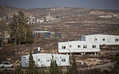 View of the Amona outpost in the West Bank, on November 28, 2016. (Hadas Parush/Flash90)