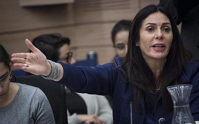 Culture and Sport Minister Miri Regev participates in a meeting of the Knesset Finance Committee on November 30, 2016 (Hadas Parush/Flash90) Culture and Sport Minister Miri Regev participates in a meeting of the Knesset Finance Committee on November 30, 2016 (Hadas Parush/Flash90)