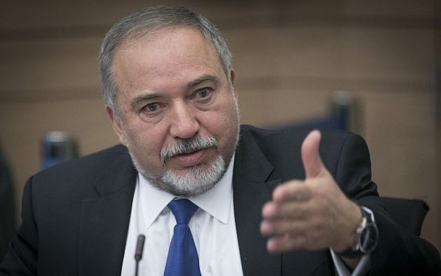 Defense Minister Avigdor Liberman attends a Knesset Finance Committee meeting on Tuesday, December 6, 2016 (Yonatan Sindel/Flash90)