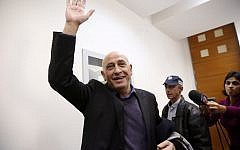 Joint List MK Basel Ghattas appears at Rishon Lezion Magistrate's Court  for a remand hearing on December 26, 2016, following his arrest on suspicion of smuggling cellphones to Palestinian security prisoners. (Photo by Meged Guzani/POOL)