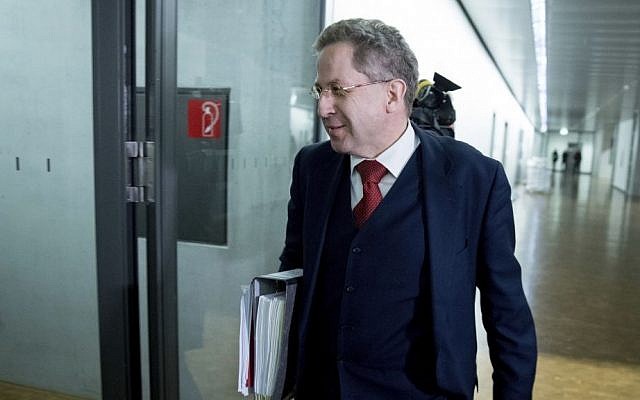 Hans-Georg Maassen, head of Germany's domestic intelligence service, photographed in Berlin, November 30, 2016. (Kay Nietfeld/dpa via AP) Hans-Georg Maassen, head of Germany's domestic intelligence service, photographed in Berlin, November 30, 2016. (Kay Nietfeld/dpa via AP)
