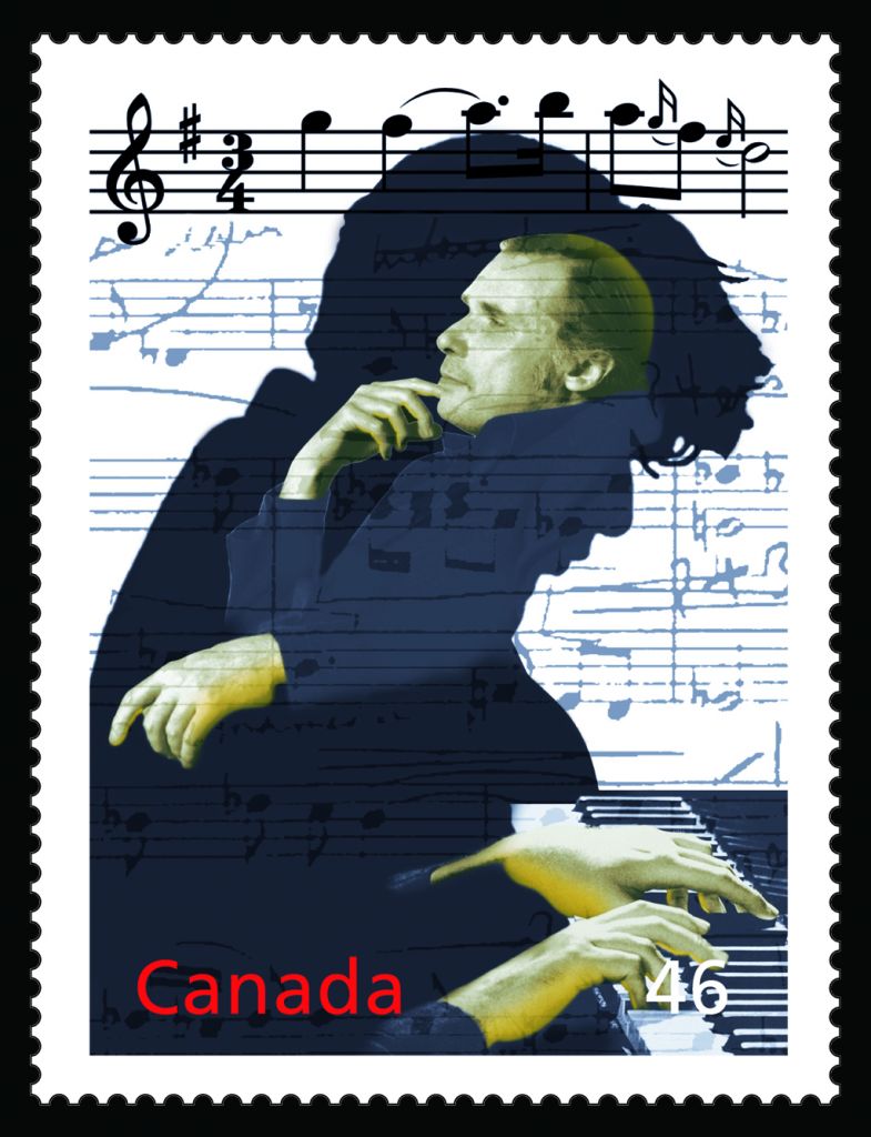 Avi Dunkelman's first stamp for Canada Post, featuring Canadian piano virtuoso Glenn Gould. (Courtesy) Avi Dunkelman's first stamp for Canada Post, featuring Canadian piano virtuoso Glenn Gould. (Courtesy)