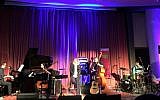 Rickie Lee Jones charming the audience at the Israel Museum during the Jerusalem Jazz Festival, December 14, 2016 (Jessica Steinberg/Times of Israel)