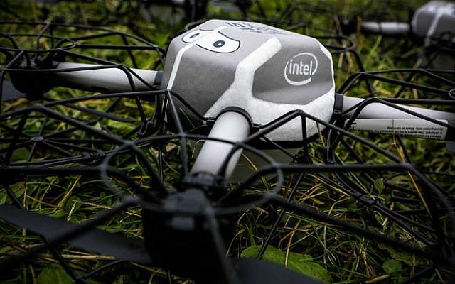 An Intel drone (Courtesy Intel)