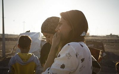 Yazidi refugees in an IDP camp in Duhok, Iraq, August 2016. (IsraAID) 