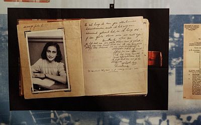 A photo of Anne Frank at the opening of the 2009 exhibition: 'Anne Frank, a History for Today,' at the Westerbork Remembrance Centre in Hooghalen, northeast Netherlands. (AP Photo/Bas Czerwinski, File)