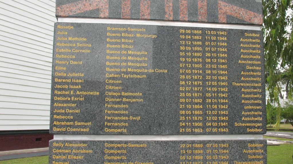 Names and birthdays of the 105 Holocaust victims from Suriname, along with their dates and places of death. (Jacob Steinberg) Names and birthdays of the 105 Holocaust victims from Suriname, along with their dates and places of death. (Jacob Steinberg)