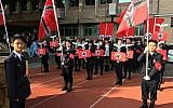 High school students in Taiwan dressed as Nazi soldiers during a celebration on December 24, 2016. Pictures from the event were posted online by Facebook user Pixar Lu. (Facebook)