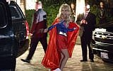 Kellyanne Conway, campaign manager for US President-elect Donald Trump, arriving at a party at the home of Robert Mercer, one of Trump's biggest campaign donors, December 3, 2016. (AP Photo/Evan Vucci)