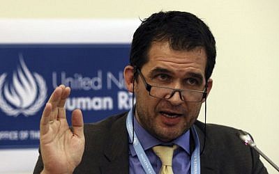 UN Special Rapporteur on Torture Nils Melzer speaks to the media in Ankara, Turkey, Friday, Dec. 2, 2016. (Burhan Ozbilici/AP)
