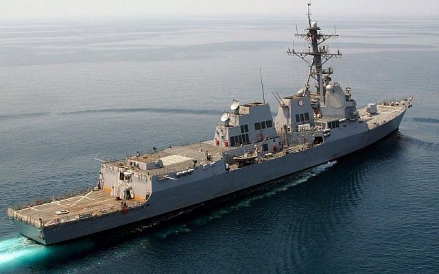 An aerial starboard stern view of the U.S. Navy (USN) Arleigh Burke-class guided missile destroyer, USS MUSTIN (DDG-89). (United States Navy/Public Domain) An aerial starboard stern view of the U.S. Navy (USN) Arleigh Burke-class guided missile destroyer, USS MUSTIN (DDG-89). (United States Navy/Public Domain)