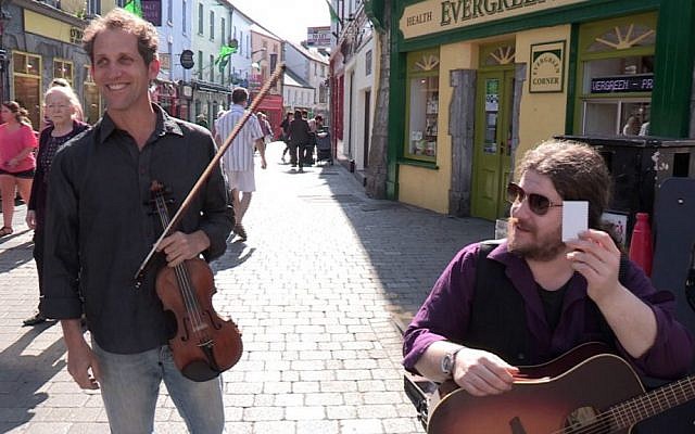 Daniel Hoffman (left) playing with local band The Rascals on the streets of Galway, Ireland (Courtesy Daniel Hoffman) Daniel Hoffman (left) playing with local band The Rascals on the streets of Galway, Ireland (Courtesy Daniel Hoffman)