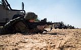 IDF troops conduct a training exercise near the Gaza Strip on December 6, 2016. (IDF Spokesperson's Unit)
