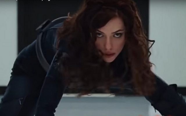 Scarlett Johansson as Natasha Romanoff AKA Black Widow in Iron Man II (screen capture: YouTube)