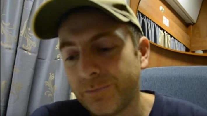 Ukrainian-Israeli blogger Alexander Lapshin, seen in a September 2014 video. (Screen capture: YouTube) Russian-Ukrainian-Israeli blogger Alexander Lapshin, seen in a September 2014 video. (Screen capture: YouTube)