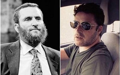 Rabbi Shmuley Boteach, left, and Andy Lassner (Twitter/JTA)