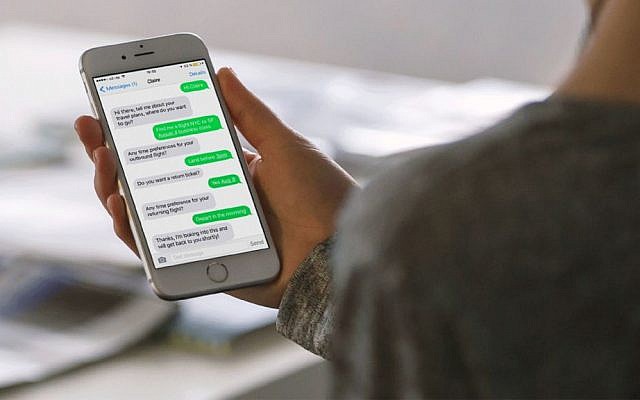 Travelers can reach 30SecondsToFly's virtual travel assistant, called "Claire," through SMS, Skype, Slack or Facebook. (Courtesy) Travelers can reach 30SecondsToFly's virtual travel assistant, called "Claire," through SMS, Skype, Slack or Facebook. (Courtesy)