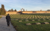 Jeremy Corbyn at the former Nazi concentration camp Theresienstadt, Dec. 3, 2016. (Screenshot from Twitter via JTA)