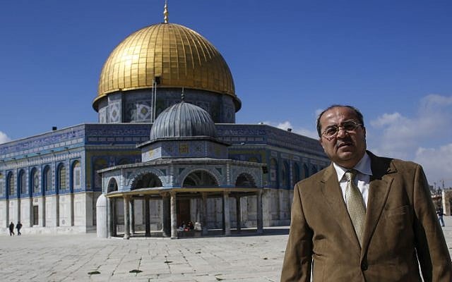Arab-Israeli Member of Knesset, Ahmad Tibi, visits the Al Aqsa Mosque compound, on Tuesday, February 25, 2014. Photo by Sliman Khader/Flash 90. Arab-Israeli Member of Knesset, Ahmad Tibi, visits the Al Aqsa Mosque compound, on Tuesday, February 25, 2014. Photo by Sliman Khader/Flash 90.