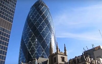 Joseph Safra owns 30 St Mary Axe (known as the Gherkin), one of London‘s most iconic skyscrapers.(YouTube screenshot) 