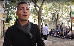 Image of children (in background) at the 'Nazareth Reads' event on December 10, 2016 in Nazareth in northern Israel. (YouTube screenshot from Arab48 newssite)
