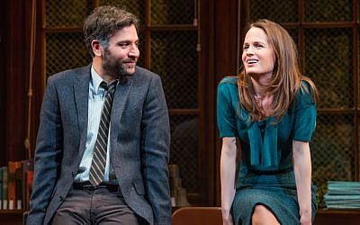 Josh Radnor and Elizabeth Reaser in 'The Babylon Line' (Jeremy Daniel/via JTA)