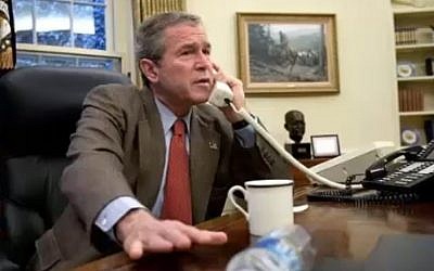 Former US President George W Bush, pictured in a screenshot from a YouTube video uploaded December 17, 2016. 