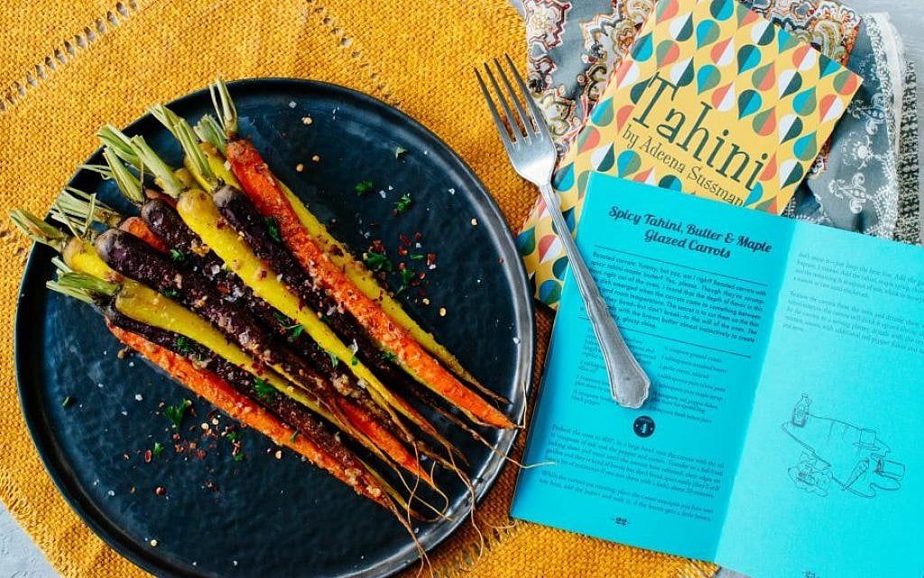 Spicy tahini, butter and maple-glazed carrots from Adeena Sussman's Short Stack Tahini cookbook (Courtesy Lauren V. Allen) Spicy tahini, butter and maple-glazed carrots from Adeena Sussman's Short Stack Tahini cookbook (Courtesy Lauren V. Allen)