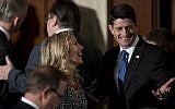 US Speaker of theHouse of Representatives Paul Ryan (R), R-Wisconsin, arrives for the opening of the 115th US Congress on Capitol Hill in Washington, DC, January 3, 2017. (AFP PHOTO / JIM WATSON)