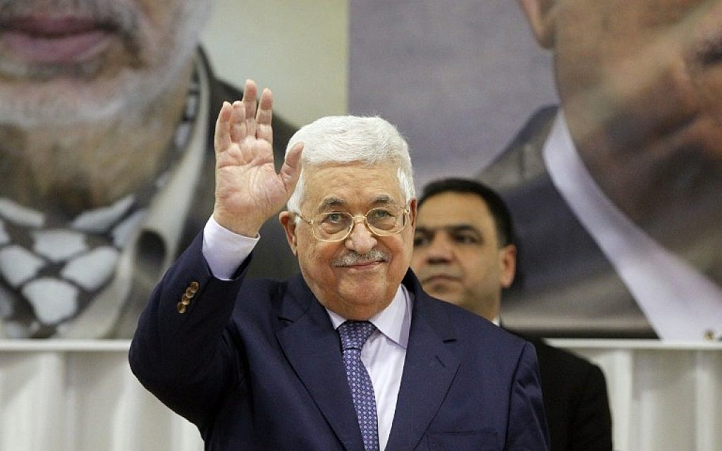 Palestinian Authority President Mahmoud Abbas gestures on January 6, 2017, in Beit Sahur, near the West Bank city of Bethlehem. (AFP/Hazem Bader)