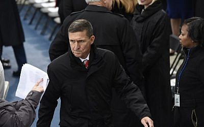 Donald Trump's National Security Adviser Gen. Michael Flynn arrives on the West Front of the US Capitol on January 20, 2017 in Washington, DC. (Chip Somodevilla/Getty Images/AFP)