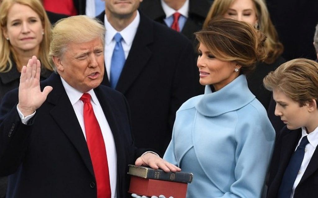 US President-elect Donald Trump is sworn in as President on January 20, 2017 at the US Capitol in Washington, DC. (AFP PHOTO / Mark RALSTON)