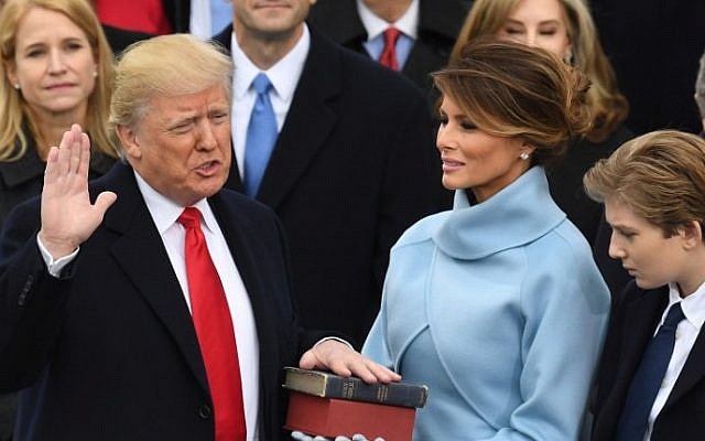 US President-elect Donald Trump is sworn in as President on January 20, 2017 at the US Capitol in Washington, DC. (AFP PHOTO / Mark RALSTON)