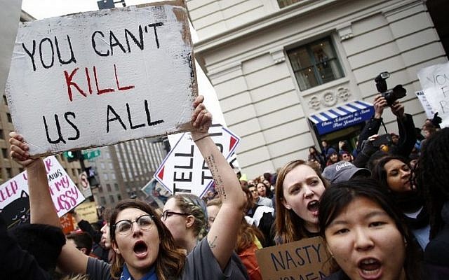 Anti-Trump women’s marches draw 2 million across US | The Times of Israel