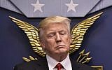 This file photo taken on January 27, 2017 shows US President Donald Trump attending the ceremonial swearing-in of James Mattis as secretary of defense at the Pentagon in Washington, DC. (AFP/ Mandel Ngan)