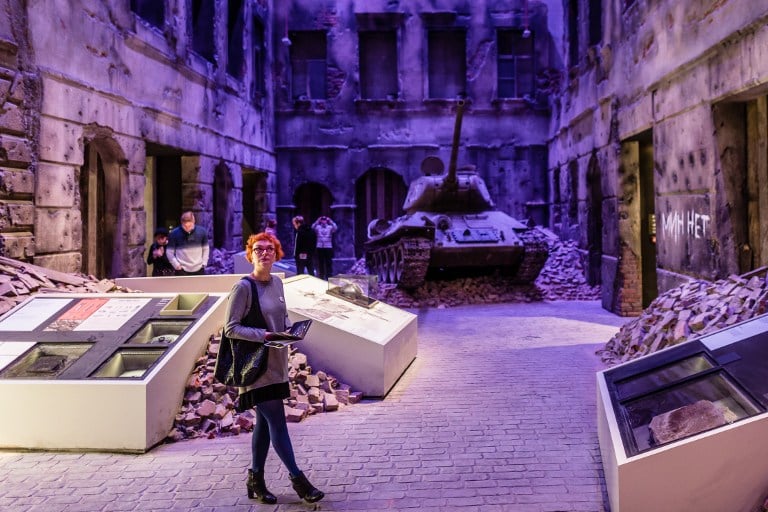 People look at the permanent exhibition of Museum of the Second World War in Gdansk, Poland on January 29, 2017 during the open days on January 29, 2017 ahead of the official opening planned for the end of February. (AFP PHOTO / Wojtek RADWANSKI) People look at the permanent exhibition of Museum of the Second World War in Gdansk, Poland on January 29, 2017 during the open days on January 29, 2017 ahead of the official opening planned for the end of February. (AFP PHOTO / Wojtek RADWANSKI)