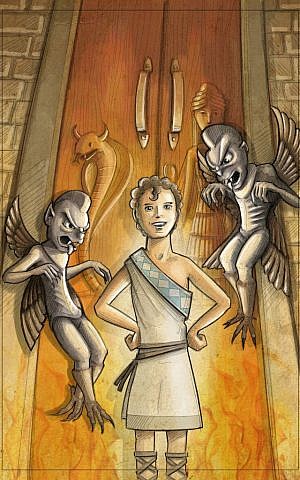 The young demigod Gilgamesh, in Shirley Graetz's second volume of the series, 'Gilgamesh at the Underworld' (Courtesy Uriel Zohar)