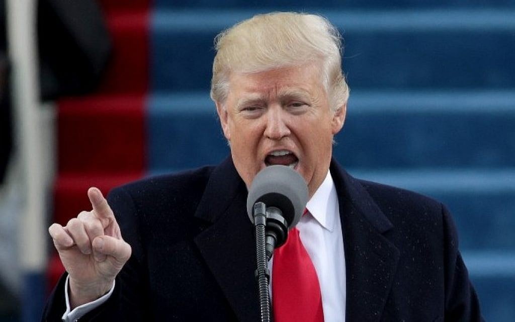 President Donald Trump delivers his inaugural address on the West Front of the U.S. Capitol on January 20, 2017 in Washington, DC (Alex Wong/Getty Images/AFP)