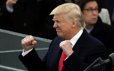 US President Donald Trump delivers his inaugural address on the West Front of the US Capitol on January 20, 2017 in Washington, DC. (Chip Somodevilla/Getty Images/AFP)