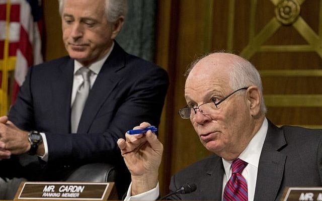 Maryland Sen. Ben Cardin,(D) ranking member on the Senate Foreign Relations Committee, right, accompanied by committee Chairman Tennessee Sen. Bob Corker (R), questions Secretary of State-designate Rex Tillerson on Wednesday, Jan. 11, 2017, on Capitol Hill in Washington. (AP Photo/Steve Helber) Maryland Sen. Ben Cardin,(D) ranking member on the Senate Foreign Relations Committee, right, accompanied by committee Chairman Tennessee Sen. Bob Corker (R), questions Secretary of State-designate Rex Tillerson on Wednesday, Jan. 11, 2017, on Capitol Hill in Washington. (AP Photo/Steve Helber)