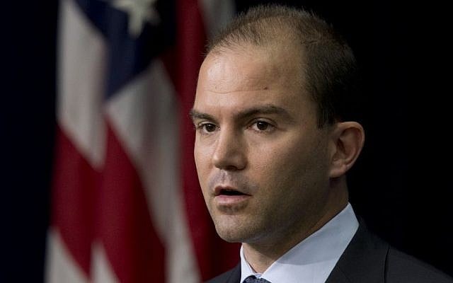 Ben Rhodes, Assistant to the President and Deputy National Security Advisor for Strategic Communications and Speechwriting, speaks in the South Court Auditorium of the White House Complex in Washington, Monday, Sept. 9, 2013. (AP Photo/Carolyn Kaster) Ben Rhodes, Assistant to the President and Deputy National Security Advisor for Strategic Communications and Speechwriting, speaks in the South Court Auditorium of the White House Complex in Washington, Monday, Sept. 9, 2013. (AP Photo/Carolyn Kaster)