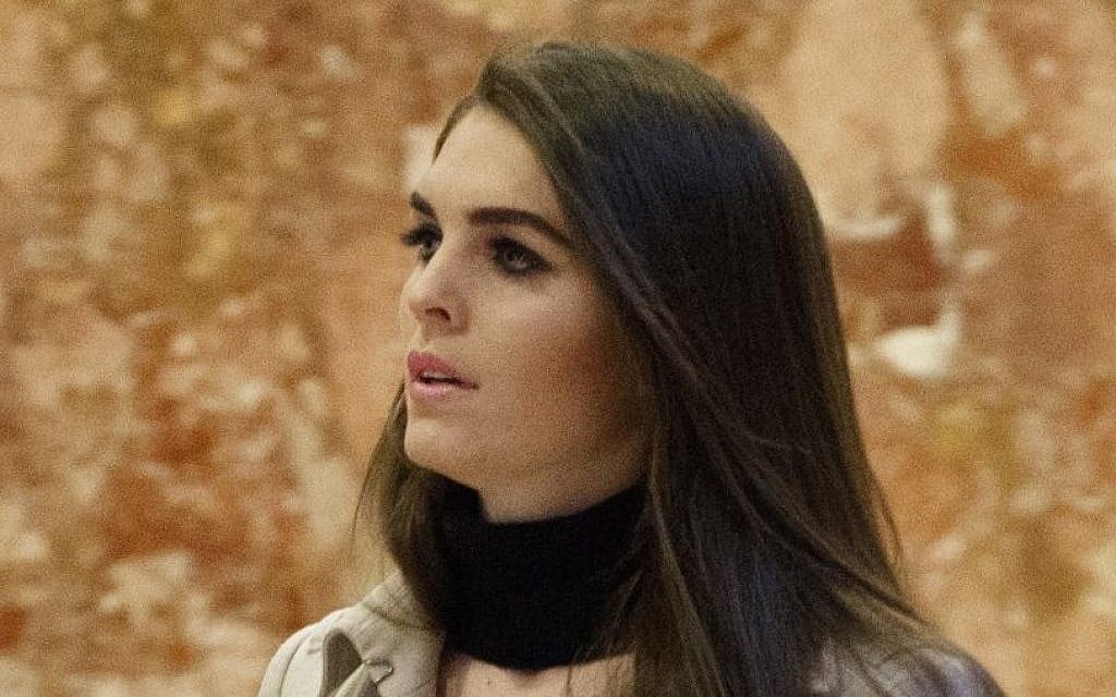 President Donald Trump's aide Hope Hicks arrives at Trump Tower in New York on Nov. 14, 2016 (AP Photo/ Evan Vucci)