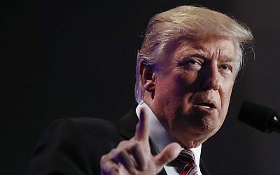 US President Donald Trump speaks to House and Senate GOP lawmakers at the annual policy retreat in Philadelphia, Thursday, Jan. 26, 2017. (AP Photo/Pablo Martinez Monsivais)