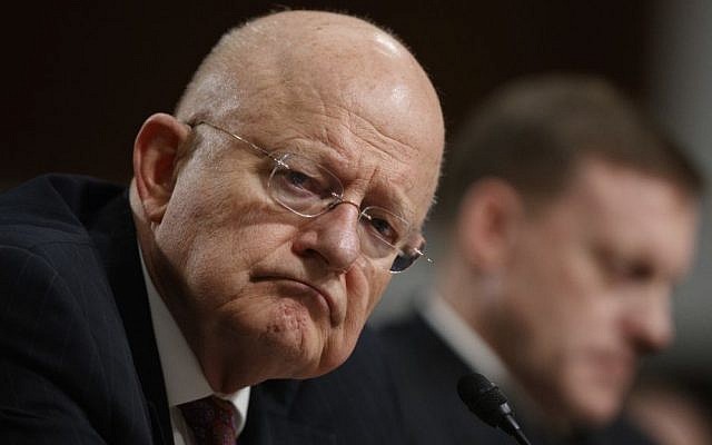 Director of National Intelligence James Clapper listens to questions while testifying on Capitol Hill in Washington on Jan. 5, 2017, before the Senate Armed Services Committee hearing: "Foreign Cyber Threats to the United States." (AP Photo/Evan Vucci)