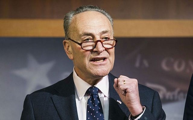 In this Jan. 5, 2017 file photo, Senate Minority Leader Charles Schumer of New York speaks during a news conference on Capitol Hill in Washington. (AP Photo/Zach Gibson, File)
