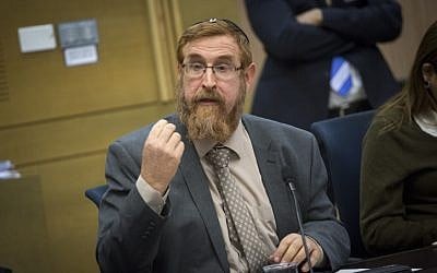 Likud MK Yehudah Glick in the Knesset on December 28, 2016. (Miriam Alster/FLASH90)
