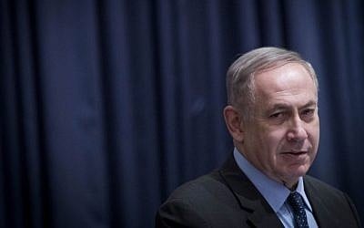 Prime Minister Benjamin Netanyahu attends a Conference of Israeli ambassadors at the Foreign Ministry office, in Jerusalem, January 3, 2017. (Yonatan Sindel/Flash90) 