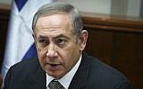 Prime Minister Benjamin Netanyahu leads the weekly cabinet meeting at the Prime Minister Office in Jerusalem on January 15, 2017. (Amit Shabi/POOL)