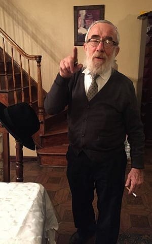 One of Crown Heights' best known tailors, Israel Shemtov says fabric for traditional garments can run from $20 - $4,000 per yard. (Madison Margolin/Times of Israel)